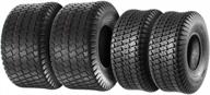 maxauto set of 4 lawn mower turf tires 15x6-6 front & 18x9.5-8 rear tractor riding, 4pr, tubeless logo