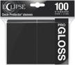 protect your cards in style with ultra pro's eclipse gloss sleeves - 100 pack jet black standard size logo