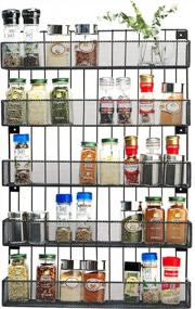 img 4 attached to JackCubeDesign Wall Mount 5 Tier Spice Rack Bottles Holder Display Shelves Organizer For Kitchen Countertop Worktop Restaurant (17.6 X 4.1 X 26.7 Inches) – MK419A.