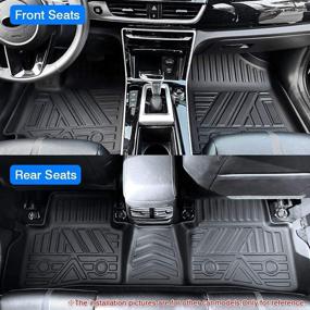 img 2 attached to 🚗 KUST Custom Fit Floor Mats for Nissan Murano - Premium All-Weather Liners 2015-2022, 2 Row Seat, Black Non-Slip