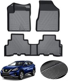 img 4 attached to 🚗 KUST Custom Fit Floor Mats for Nissan Murano - Premium All-Weather Liners 2015-2022, 2 Row Seat, Black Non-Slip