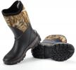 men's waterproof neoprene insulated rubber hunting muck work rain boots anti slip for factory farming, gardening, fishing & manufacturing - size 5-13 logo