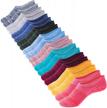 10 pairs women's no show socks: low cut, anti-slip & invisible liner for athletic & casual wear logo