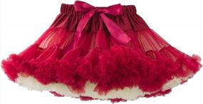 img 3 attached to Kids Rainbow Tutu Skirt Girls Birthday Pettiskirts Tulle Ruffle Dress Children