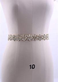 img 1 attached to Handmade Crystal Rhinestone Wedding Silver Burgundy Women's Accessories ~ Belts