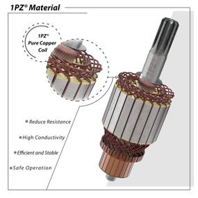 img 1 attached to 🛠️ Starter Motor Replacement 1PZ MS3-Y05 for Yamaha YFM350 Warrior, Moto Big Bear, YFM 350 Raptor 350 (1987-2013), OEM Part Numbers: 1YW-81800-50, 1UV-81800-50, 1UY-81800-51, 1UY-81890-00, 128000-3760