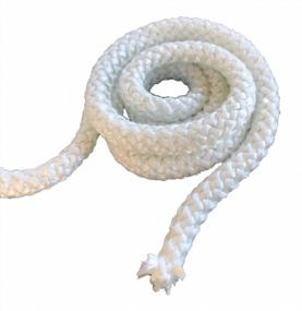 img 1 attached to MinGlas Rope Seal: 1/2" X 8Ft Fiberglass Knitted Rope For Stove, Boiler, Furnace & Oven Door Sealing Gasket - Soft Silky & Easy Install!