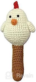 img 1 attached to Cheengoo Organic Crocheted White Rattle