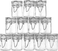 🌽 cornucopia 1.6-ounce herb storage mini stash jars (12-pack) with clamp style rubber gasket seal; 50ml airtight odor-proof vials featuring hermes clamp top hinge логотип