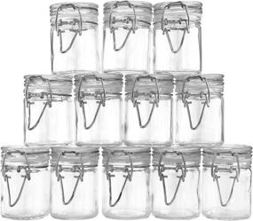 img 4 attached to 🌽 Cornucopia 1.6-Ounce Herb Storage Mini Stash Jars (12-Pack) with Clamp Style Rubber Gasket Seal; 50ml Airtight Odor-Proof Vials featuring Hermes Clamp Top Hinge