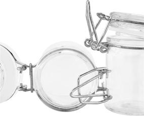 img 2 attached to 🌽 Cornucopia 1.6-Ounce Herb Storage Mini Stash Jars (12-Pack) with Clamp Style Rubber Gasket Seal; 50ml Airtight Odor-Proof Vials featuring Hermes Clamp Top Hinge