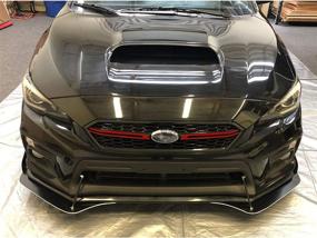 img 1 attached to 🔴 Glossy Red Vinyl Sticker JDM Style: Xotic Tech Front Grille Pinstripe Decal Overlay Wrap, Pre-Cut and Compatible with Subaru WRX STI 2018-2021