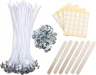 milivixay candle making kit: 100 wicks, metal tabs, stickers & holders logo