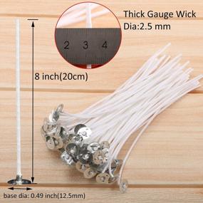 img 2 attached to MILIVIXAY Candle Making Kit: 100 Wicks, Metal Tabs, Stickers & Holders