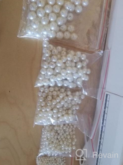 img 1 attached to Pearl Beads For Craft, Anezus 800Pcs Ivory Faux Fake Pearls, 8 MM Sew On Pearl Beads With Holes For Jewelry Making, Bracelets, Necklaces, Hairs, Crafts, Decoration And Vase Filler review by John Maynard