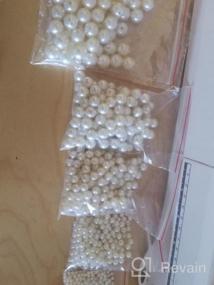 img 6 attached to Pearl Beads For Craft, Anezus 800Pcs Ivory Faux Fake Pearls, 8 MM Sew On Pearl Beads With Holes For Jewelry Making, Bracelets, Necklaces, Hairs, Crafts, Decoration And Vase Filler