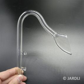 img 2 attached to 🌿 JARDLI Glass Violet Pipe Outflow for Planted Fish Tanks - Optimal Fit with 12/16mm (1/2'' ID) Tubing