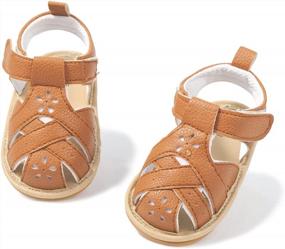 img 4 attached to Сделайте своего малыша стильным и безопасным этим летом с детскими сандалиями KIDSUN: противоскользящие, идеальные для первых шагов