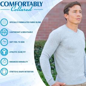 img 3 attached to Stay Comfortable And Stylish With CC Perfect Slim Fit V Neck Sweaters For Men – Lightweight And Soft Pullover For All Occasions