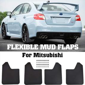 img 4 attached to Enhance Your Car'S Protection With XUKEY Mud Flaps And Splash Guards For Mitsubishi Lancer, Outlander Sport, EVO X, Mirage, Strada, And L200