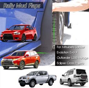 img 3 attached to Enhance Your Car'S Protection With XUKEY Mud Flaps And Splash Guards For Mitsubishi Lancer, Outlander Sport, EVO X, Mirage, Strada, And L200