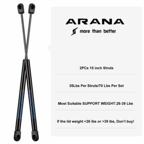 img 2 attached to 2-Pack 15" Lift Support For Truck Toolbox, Camper Shell Window Canopy Door - ARANA C16-01076 C16-14005 35 LB Gas Strut Spring Shocks 4419.