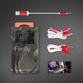 img 3 attached to 🔥 TUNAI Firefly Bluetooth Receiver: Compact USB Wireless Audio Adapter for Car/Home Stereo Music Streaming - Premium Pack (Red)