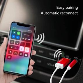 img 1 attached to 🔥 TUNAI Firefly Bluetooth Receiver: Compact USB Wireless Audio Adapter for Car/Home Stereo Music Streaming - Premium Pack (Red)