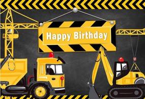 img 2 attached to Boy Under Construction Theme Birthday Party Backdrop Baby Boy Toddler First Birthday Terrible Twos Builder Dump Trucks Vehicle Party Banner Photo Background Cake Table Decoration Mural Poster 6.5X5Ft