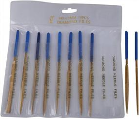 img 3 attached to 10Pc Titanium Coated Mini Diamond Needle File Set For Metal, Glass, Stone And Pet Dog Nail Grinding/Filing
