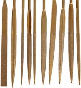 img 2 attached to 10Pc Titanium Coated Mini Diamond Needle File Set For Metal, Glass, Stone And Pet Dog Nail Grinding/Filing