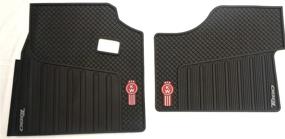 img 2 attached to 🚚 Kenworth T880 Black Rubber Floor Mats with Red Logo - All-Weather Protection for 2014-2020 Models