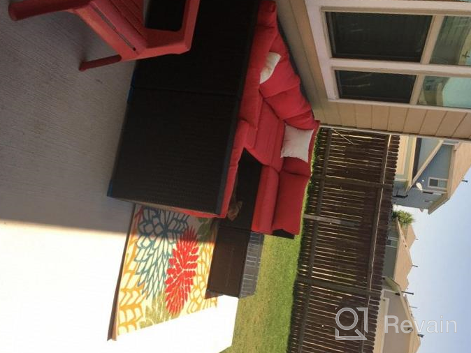 img 1 attached to 7 Piece Outdoor PE Rattan Wicker Sofa Set With Tea Table & Cushions - All Weather Sectional Patio Furniture Conversation Sets By Wonlink. review by Keith Ostby