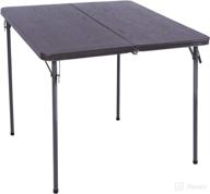 🔴 portable & sturdy 34" redcamp square folding card table with resin top - ideal for indoor/outdoor use, collapsible legs for easy storage - brown logo