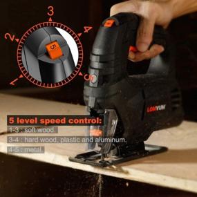 img 2 attached to Lomvum 4A Curve Jig Saw: Versatile Corded Saw With Pure Copper Motor For Woodworking, Straight/Curve/Bevel/Circular Cutting, And More - Includes T Blade, Hex Key, And Dust Cover!