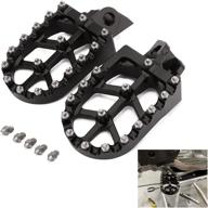 💪 cnc aluminum foot pegs for kx65/kx80/kx100/rm65/rm100 - black footrest footpegs pedals 2000-2020: check out our high-performance upgrade! logo