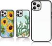 6.7 inch bosstop 5pcs sublimation iphone 12pro max case covers - soft rubber protective shockproof printable diy phone cases anti-slip logo