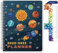 планировщик для учащихся начальной школы на 2022-2023 учебный год - глобальный ежедневник с блочным дизайном, просторными страницами, линейкой/закладкой и наклейками для планирования - 8,5 "x11 логотип