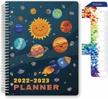 academic year 2022-2023 elementary student planner - global datebook with block-style design, spacious pages, ruler/bookmark, and planning stickers - 8.5"x11 logo