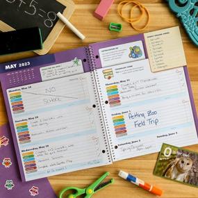 img 2 attached to Academic Year 2022-2023 Elementary Student Planner - Global Datebook With Block-Style Design, Spacious Pages, Ruler/Bookmark, And Planning Stickers - 8.5"X11