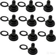 🔒 autoec pack of 10 11mm rubber toggle switch cover boot weatherproof protector boot, 7/16 inch logo