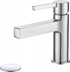 img 4 attached to Upgrade Your Bathroom With Bathfinesse'S Polished Chrome Single Hole Faucet With Square Modern Design