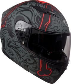 img 4 attached to 🏍️ KYPARA Motorcycle Dual Visor Flip up Modular Full Face Helmet with DOT Certification - Combining Style and Safety in Impressionism Design