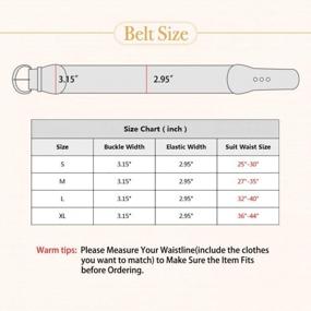 img 1 attached to Stretchy Women'S Waist Belt: VOCHIC PU Leather Elastic Wide Cloth Dress Accessory With Thickening For Fashionable Ladies
