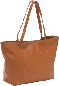 img 1 attached to Piel Leather Tote - Premium Saddle Design, Versatile One-Size Fits All