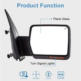 img 2 attached to 🔌 ECCPP Power Heated Turn Signal Puddle Lamp Passenger Side Mirror Replacement - 07-14 Ford F-150 Pickup