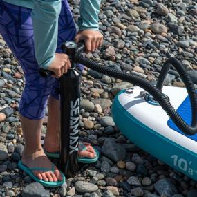 img 1 attached to Efficient SUP Hand Pump Maximizing 27 PSI, Lightweight and Portable for Inflatable Paddle Boards and Boats