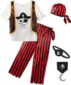 img 4 attached to ReliBeauty Boys Pirate Costume: Perfect For Kids Role Play & Adventure!