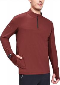 img 4 attached to BALEAF Men's Running Quarter Zip Pullover - Perfect Athletic Clothing for Active Lifestyle