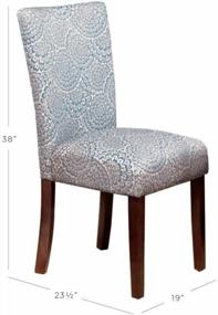 img 3 attached to Украсьте свою столовую с помощью стульев Parsons темно-синего цвета с цветочным принтом от HomePop — набор из 2 предметов!